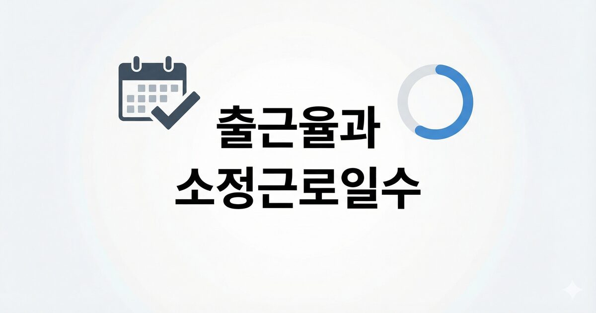 '출근율과 소정근로일수'라는 제목이 적혀 있는 이미