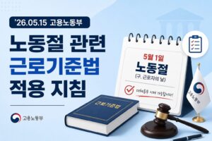 노동절 관련 근로기준법 적용지침 변경사항